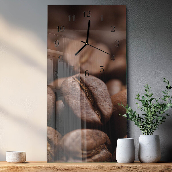 Reloj rectangular Granos de café