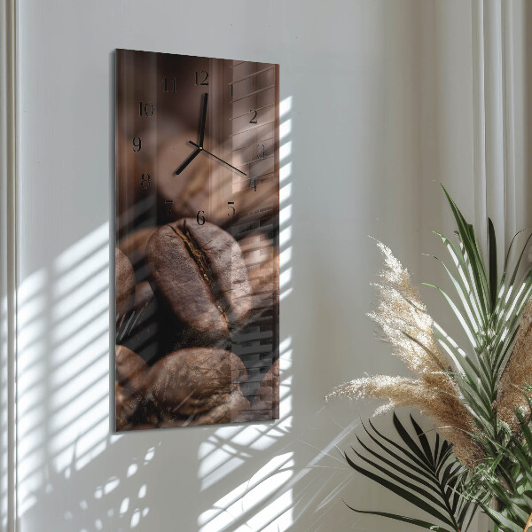 Reloj rectangular Granos de café