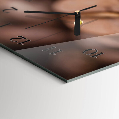 Reloj rectangular Granos de café