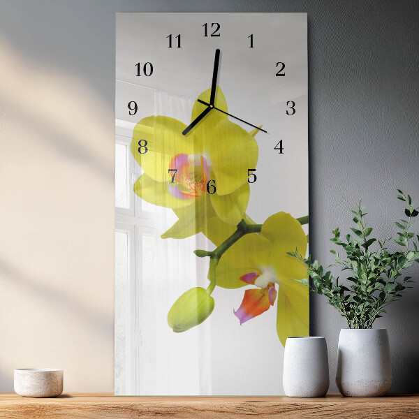 Reloj rectangular Orquídea