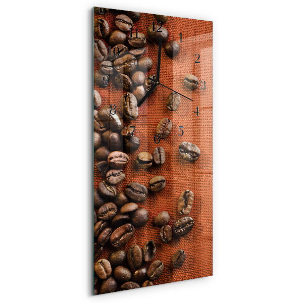 Reloj rectangular Granos de café