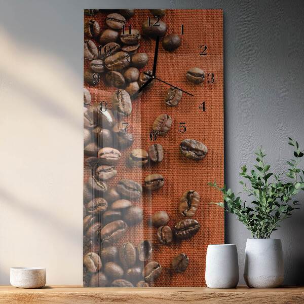 Reloj rectangular Granos de café