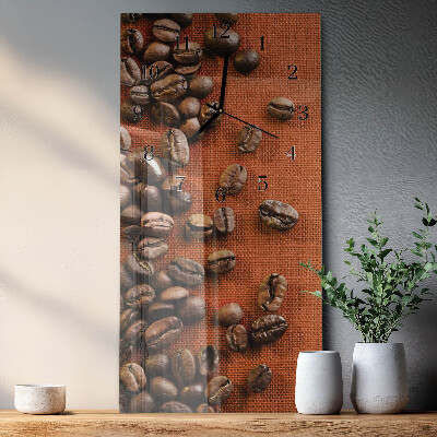 Reloj rectangular Granos de café