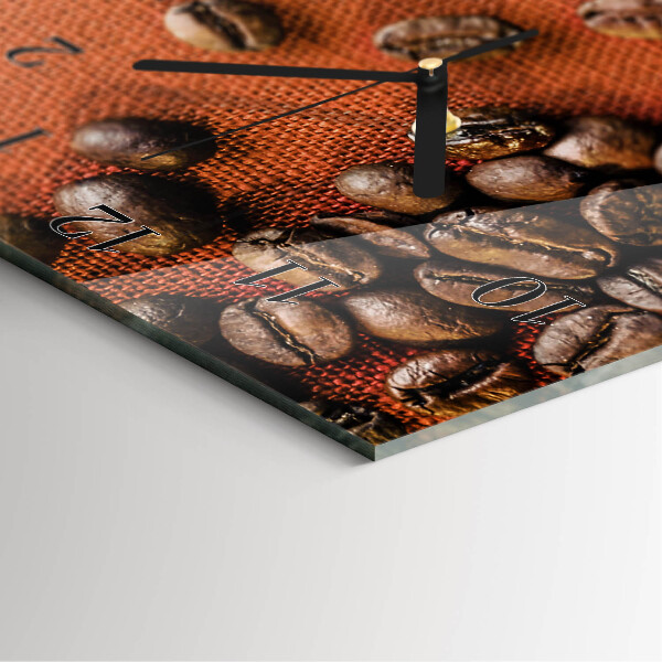 Reloj rectangular Granos de café