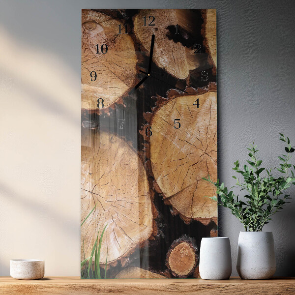Reloj rectangular Vetas de madera