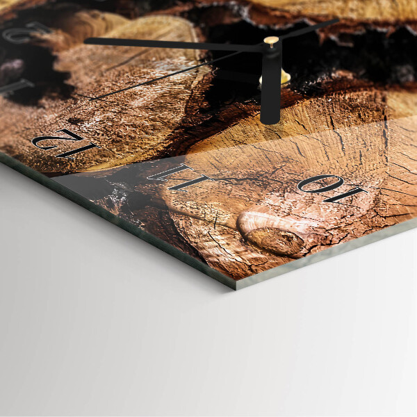 Reloj rectangular Vetas de madera