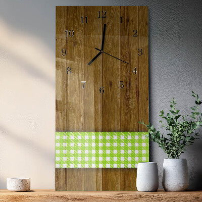 Reloj rectangular Mesa de madera