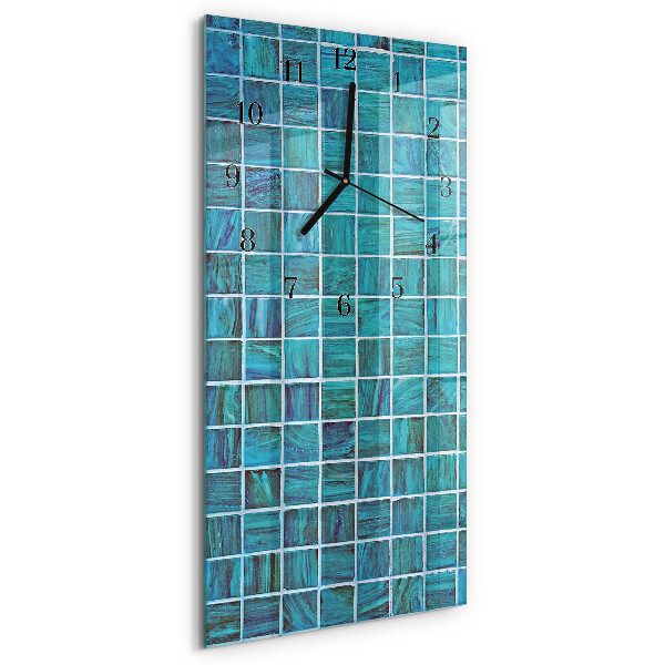 Reloj rectangular Azulejos azules