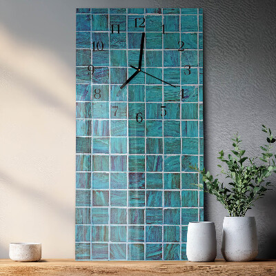 Reloj rectangular Azulejos azules