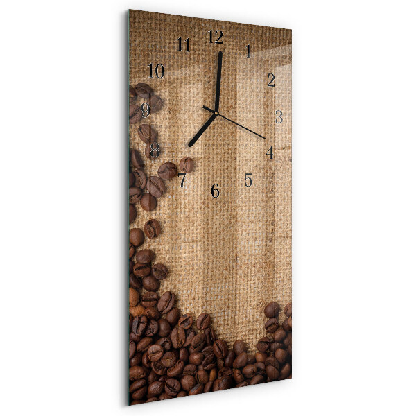 Reloj rectangular Granos de café