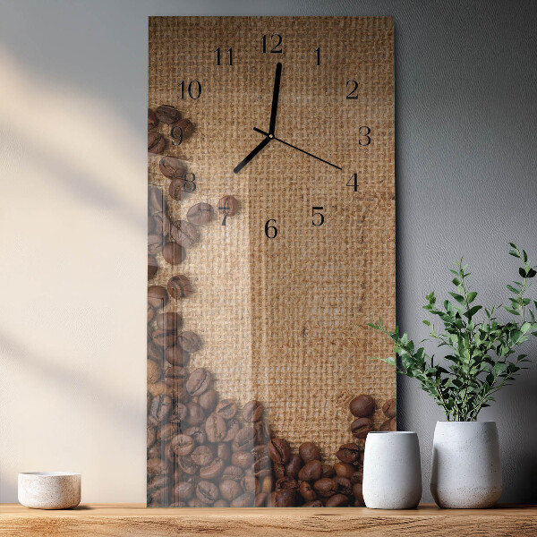 Reloj rectangular Granos de café