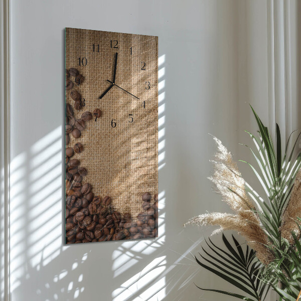 Reloj rectangular Granos de café