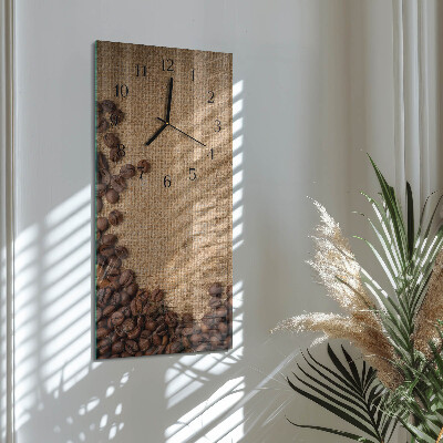 Reloj rectangular Granos de café