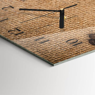 Reloj rectangular Granos de café