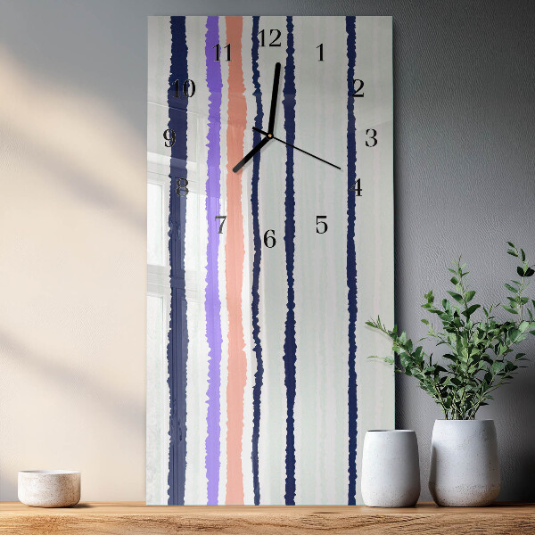 Reloj rectangular rayas