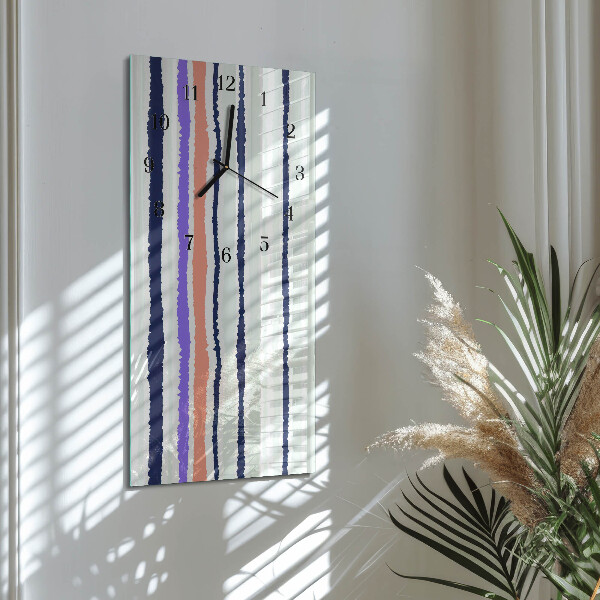 Reloj rectangular rayas