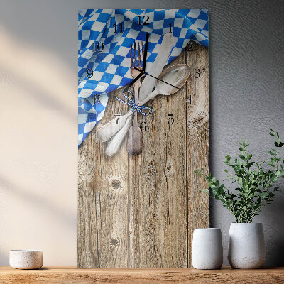 Reloj rectangular Placa de madera bávara