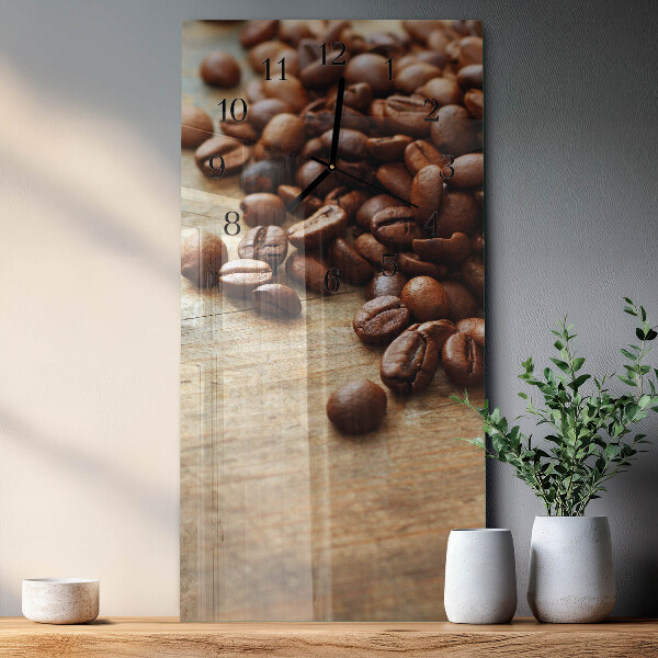 Reloj rectangular Granos de café