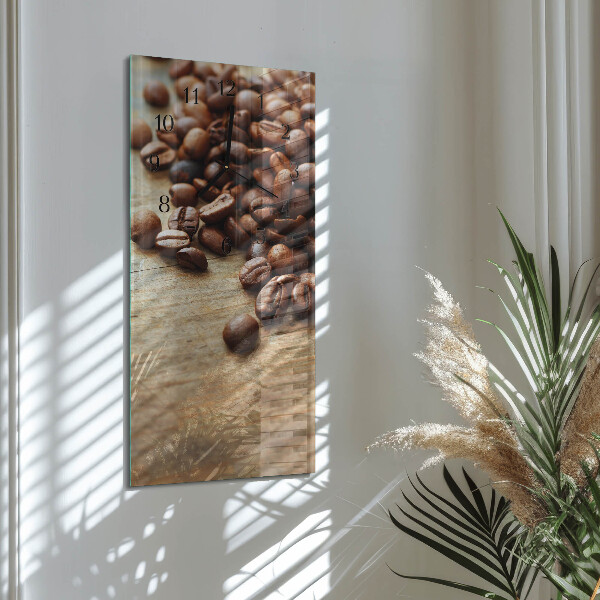 Reloj rectangular Granos de café