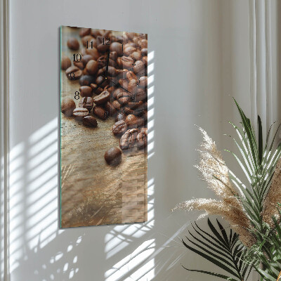 Reloj rectangular Granos de café
