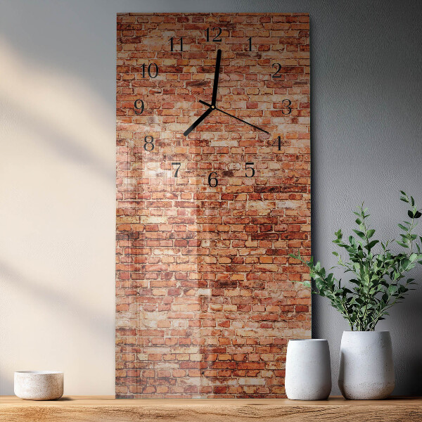 Reloj rectangular Muro de ladrillo