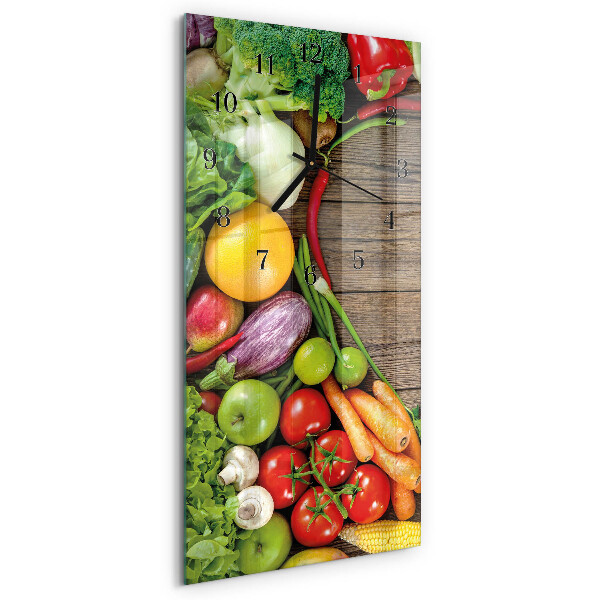 Reloj rectangular Verduras