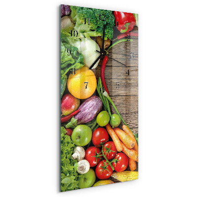 Reloj rectangular Verduras