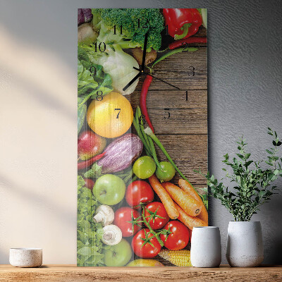Reloj rectangular Verduras