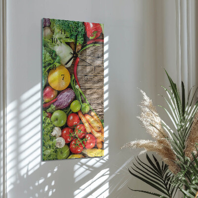 Reloj rectangular Verduras