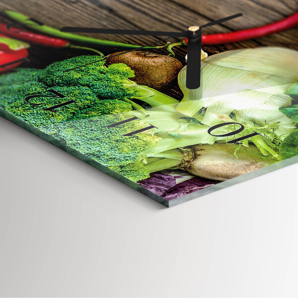 Reloj rectangular Verduras