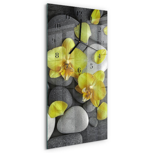 Reloj rectangular Piedra floral