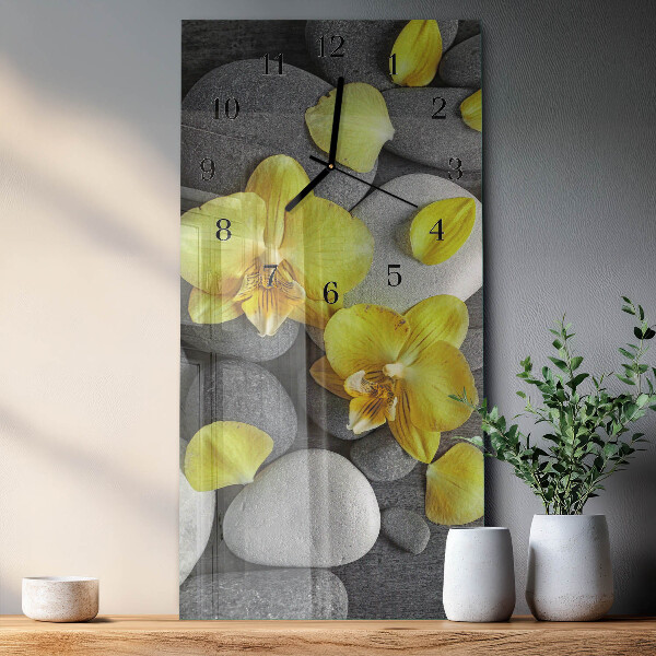 Reloj rectangular Piedra floral