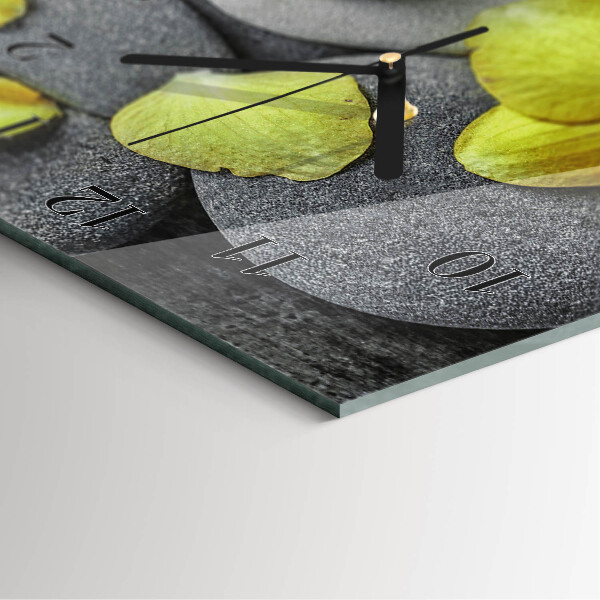 Reloj rectangular Piedra floral