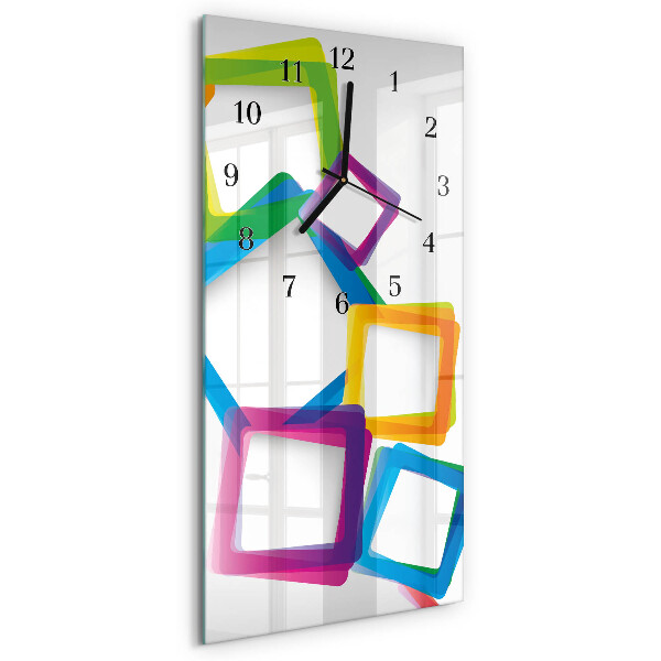Reloj rectangular Rectángulos coloridos