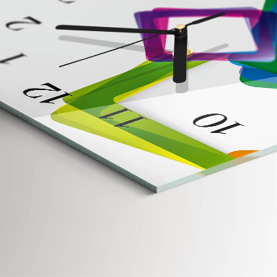 Reloj rectangular Rectángulos coloridos