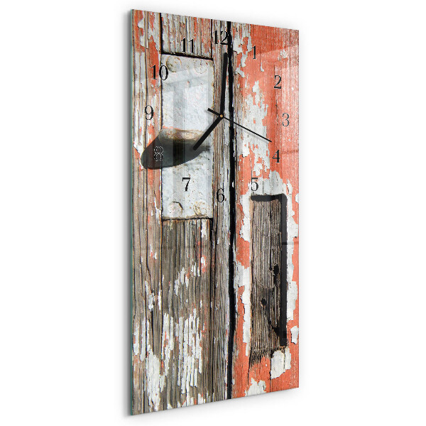 Reloj rectangular Puertas de madera