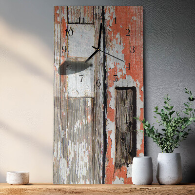 Reloj rectangular Puertas de madera