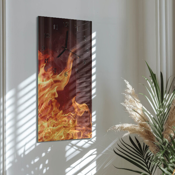 Reloj rectangular Fuego