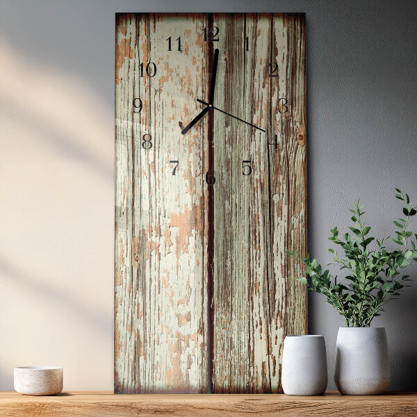 Reloj rectangular Pared de madera