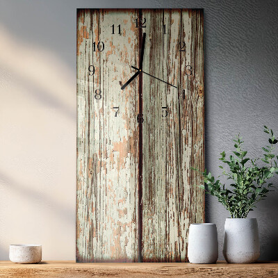 Reloj rectangular Pared de madera