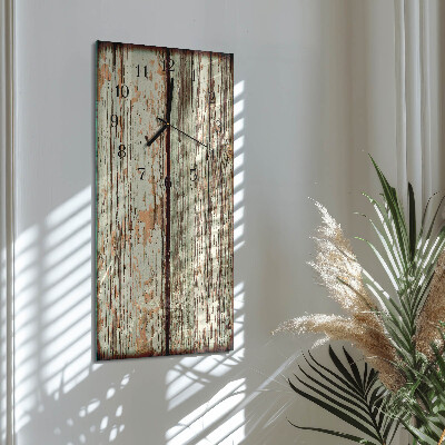 Reloj rectangular Pared de madera