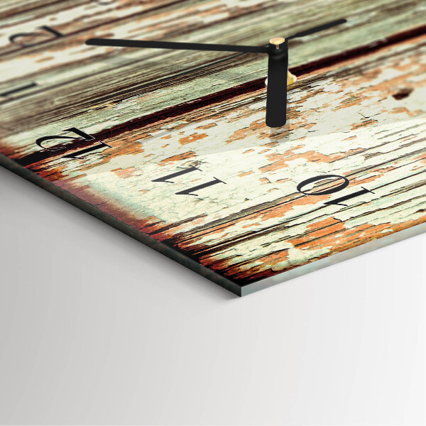Reloj rectangular Pared de madera
