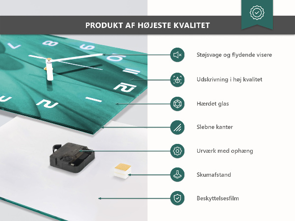 Reloj rectangular Pimienta