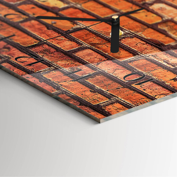 Reloj rectangular Muro de ladrillo