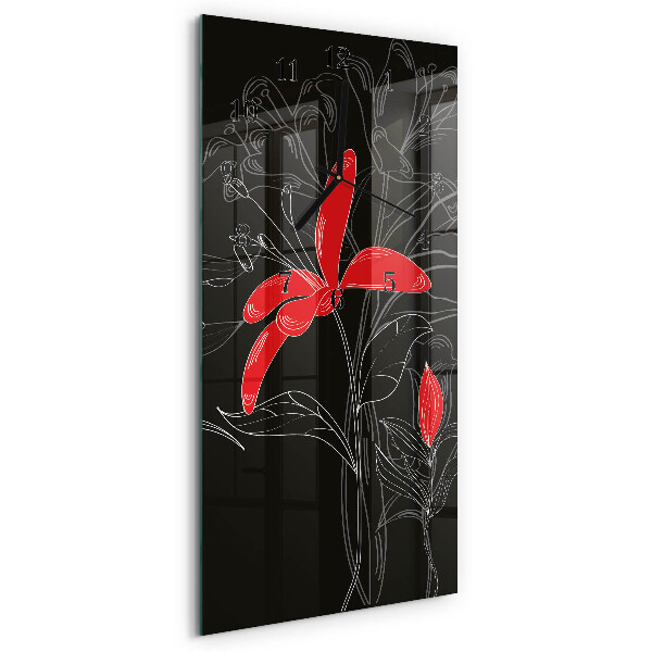 Reloj rectangular Flores