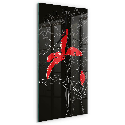 Reloj rectangular Flores