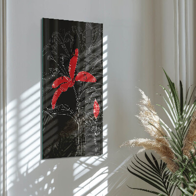 Reloj rectangular Flores