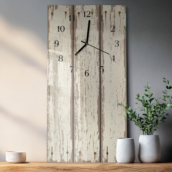 Reloj rectangular tablas de madera