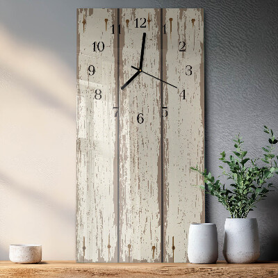 Reloj rectangular tablas de madera