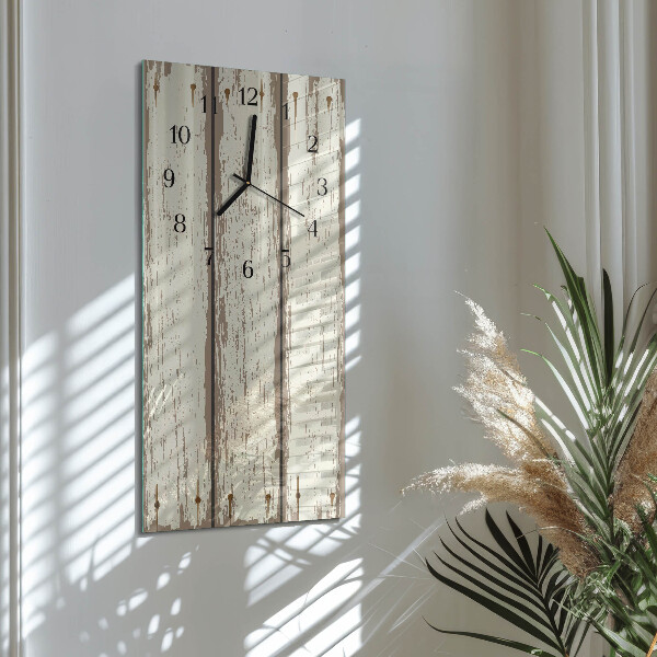 Reloj rectangular tablas de madera